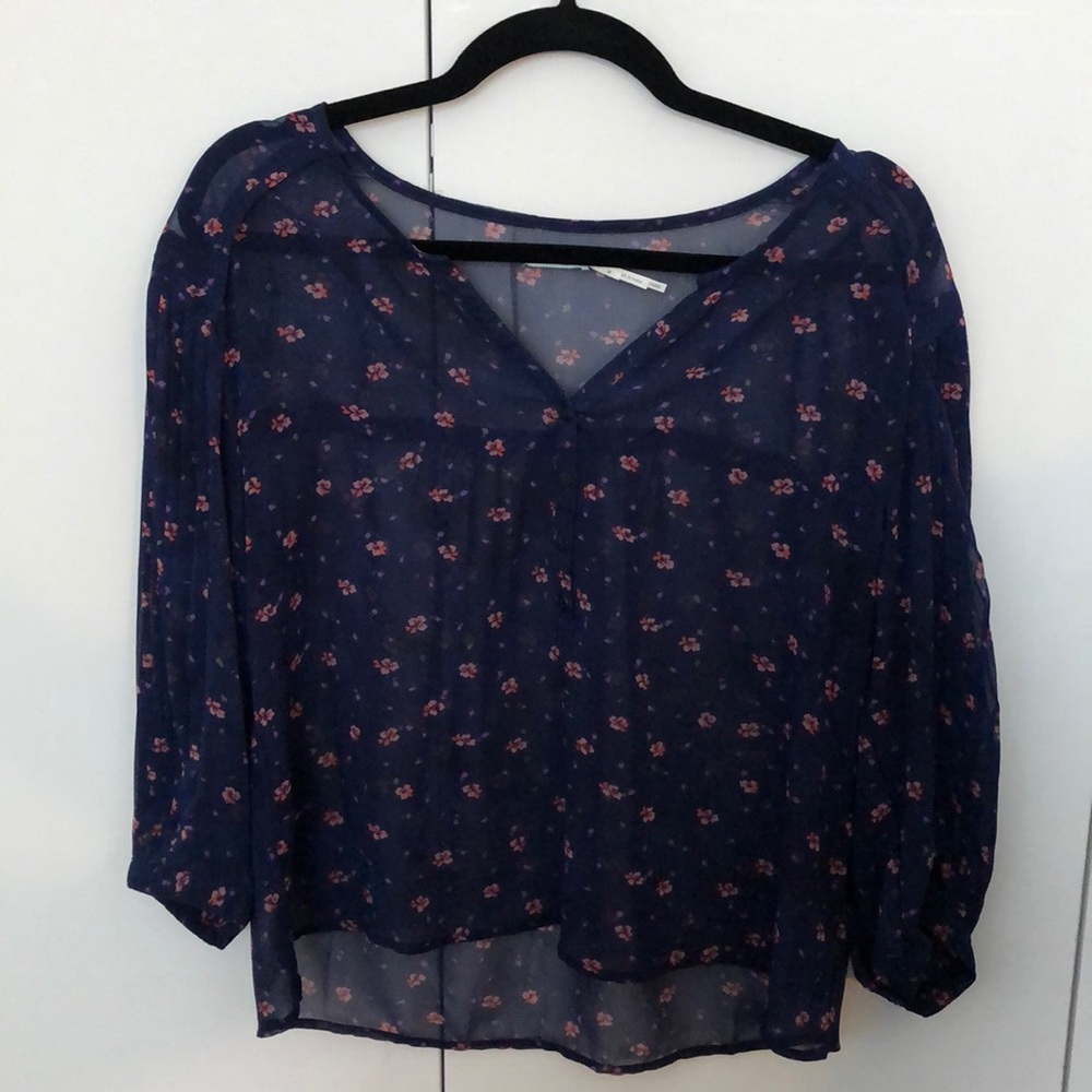 Kimchi Blue (Urban Outfitters) sheer floral top M